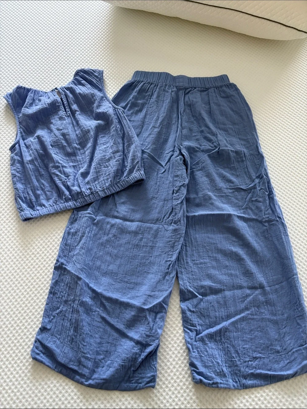 Pact Organic Cotton Blue Cotton Gauze Matching Set